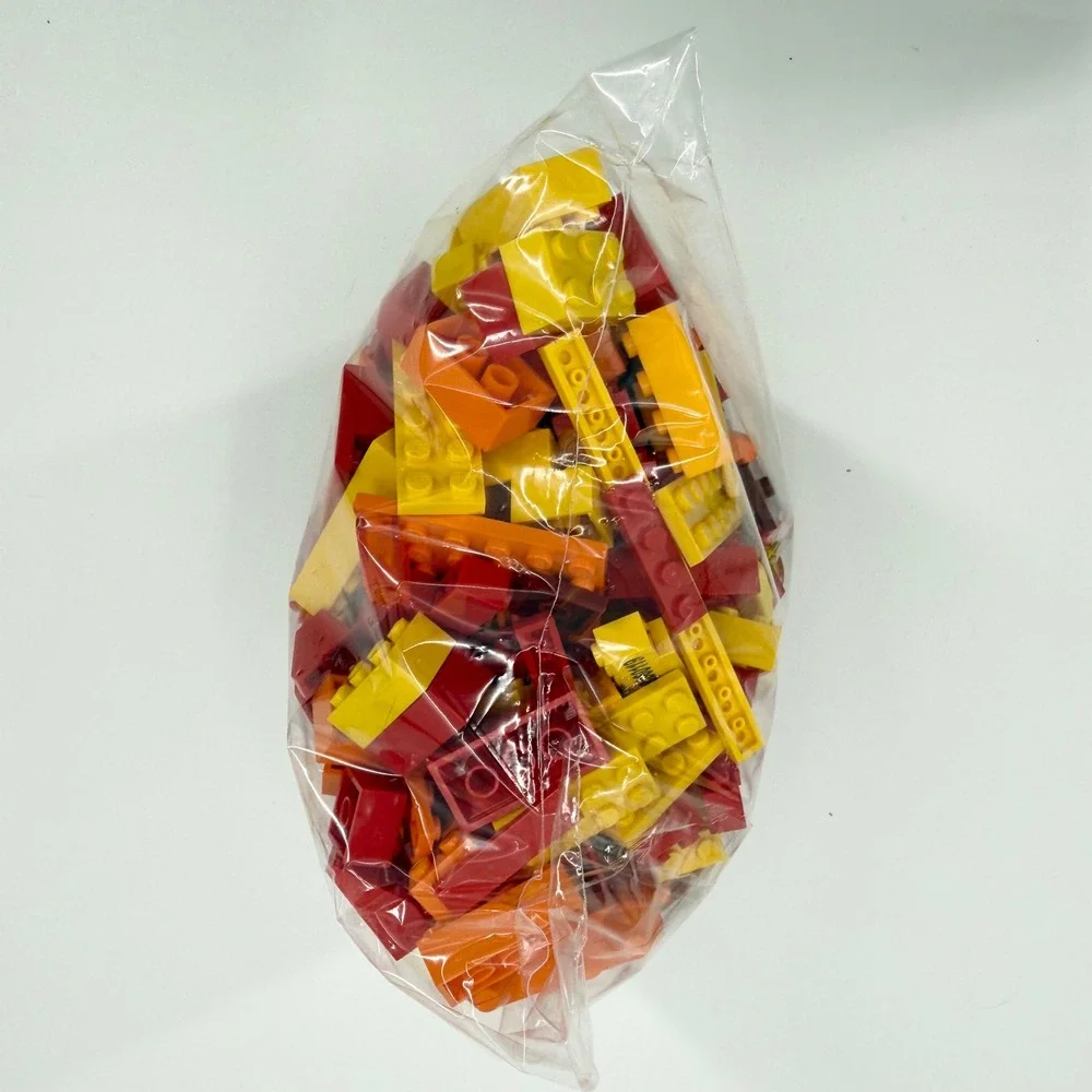 Lego‎ Bulk Lot Color Sorted Yellow Orange Red Mix 1 Pound Pieces Parts Bricks
